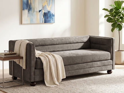 3 Seater Sofa Upholstery With Square Arms, Living Room Couch