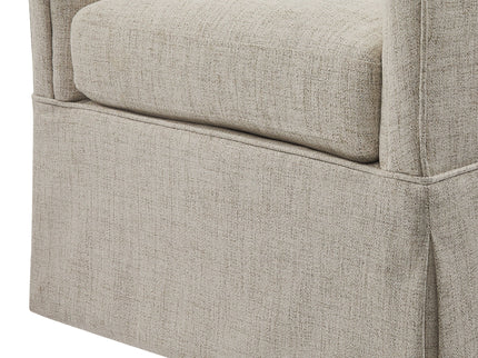 Solitude - Skirted Swivel Accent Chair With Hemp Like