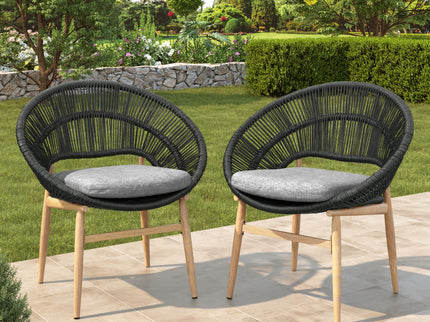 Cyril - Outdoor Papasan Style Dining Chair (Set of 2)