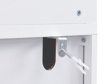 Tall Arched Top Storage Cabinet With 5 Tier Shelves, Soft Close Hinges