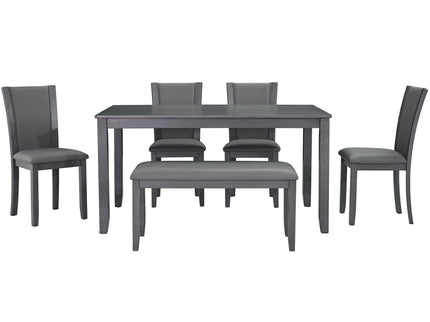 Dining Table Set With Upholstered Chairs, Rectangular Dining Table Set