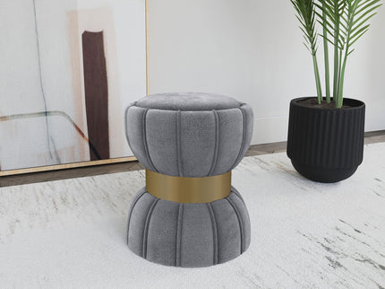 Inez - Round Upholstered Ottoman