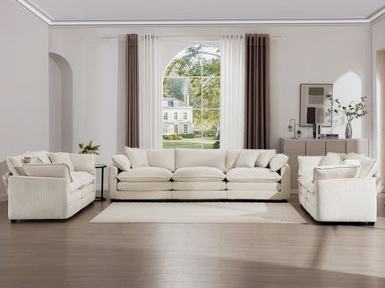 Elegant Oversized Sectional Sofa Set With Deep Seats And Flexible Layout