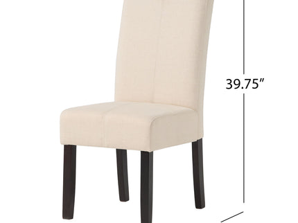 Pertica - Dining Chair Contemporary Design Wood Fabric - Natural