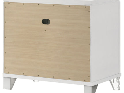 2 Drawer Nightstand With Accents - White