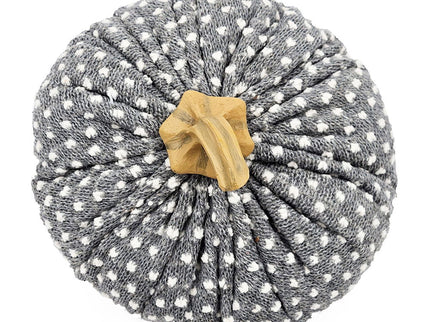 Pumpkin Ornament Decor For Holiday Harvest Festival Fall Festival & Thanksgiving (Set of 3) - White / Gray