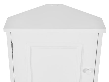 Multi Functional Corner Cabinet With Adjustable Shelves And 2 Doors