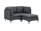 Dark Gray / 2 Pc. 2 Seater Sectional, Ottoman