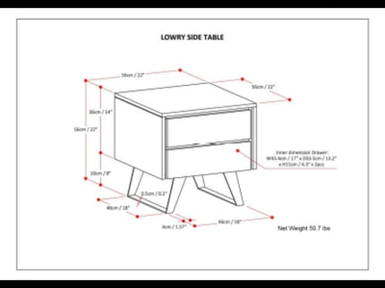 Lowry - Side Table - Natural