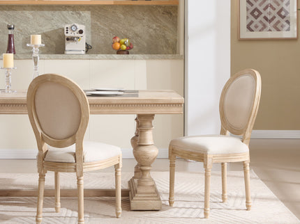 Upholstered With Round Back Dining Chairs (Set of 2)