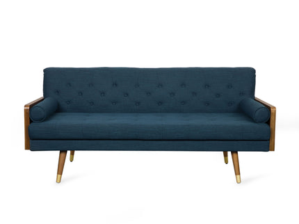 Aidan - Mid Century Modern Tufted Fabric Sofa