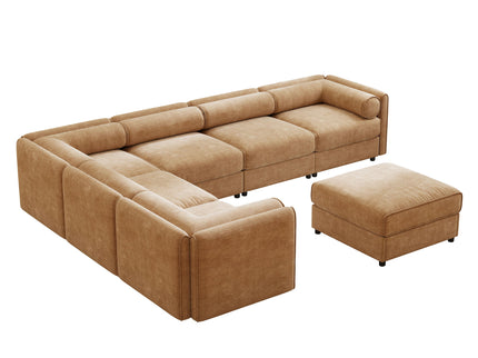 Contemporary Elegant Sofa With Storage And Ottoman