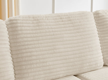 Modern Minimalist L Shape Modular Sectional Sofa, Couch