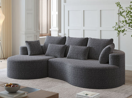 Curved Oversized Sectional Sofa With Extra Deep Seat