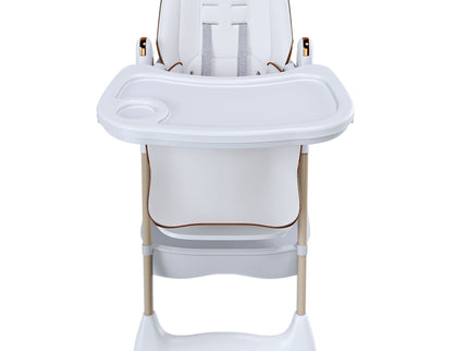 Adjustable Baby High Chair 0-6 Years, Portable Infant Feeding Seat With Safety Belt, Silent Lockable Wheels