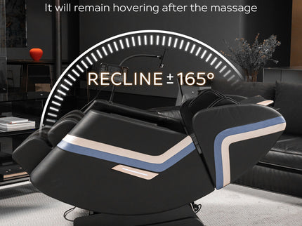 Massage Chair Recliner, Zero Gravity & Full Body Air Pressure - Black