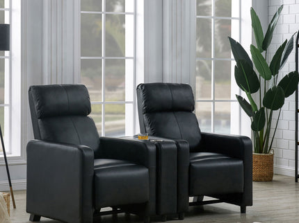 Push Back Recliner - Black