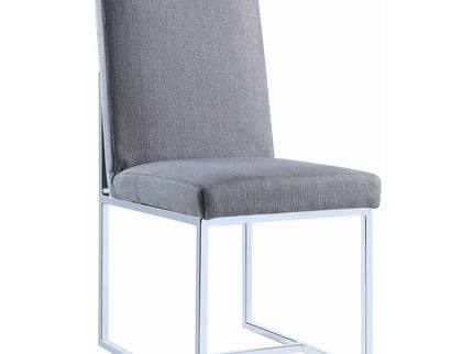 Upholstered Dining Chair Set With Base (Set of 2) - Gray