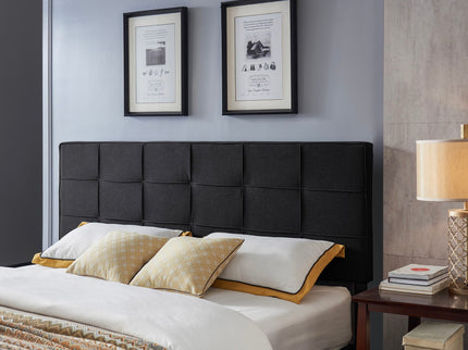 Marakesh - Contemporary Fabric Upholstered King / California King Headboard - Black