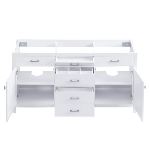 Bathroom Vanity Cabinet Only With Soft Closing Doors & Drawers, Adjustable Shelves - White