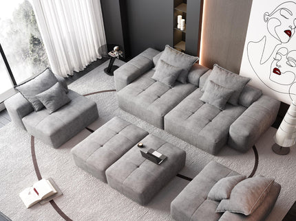 Modern Oversized Diy Combination Modular Sectional Sofa With Pillows