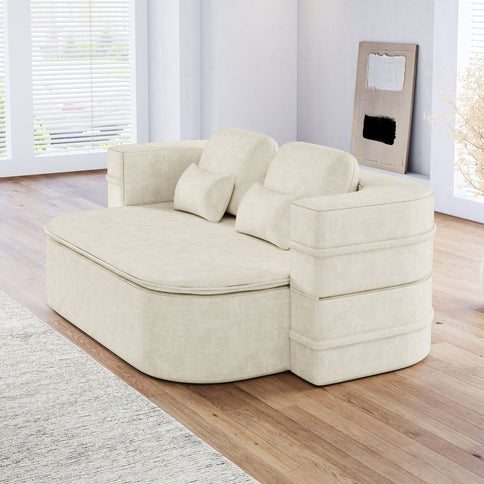 2 In 1 Foldable Sofa Bed With Multi Functional Blanket, Floor Lounge Sofa