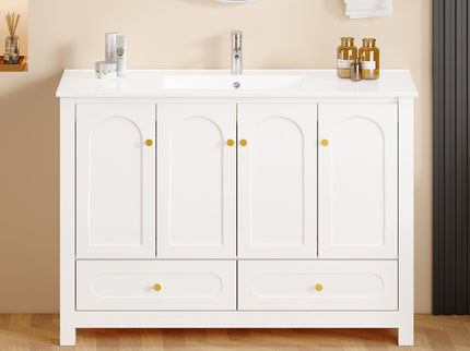 Bathroom Vanity With Sink Combo, 4 Soft Close Doors And 2 Drawers
