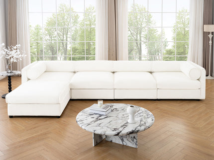 Contemporary Elegant Sofa With Storage And Ottoman