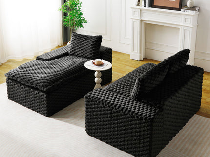Modular Sofa, Convertible Twin Seat With Chaise Lounge