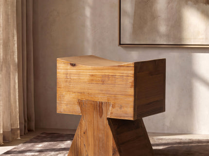 Nico - Stool Ottoman - Brown