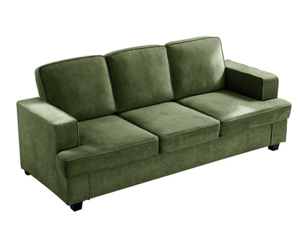 Modern Sofa, Comfortable 3 Seater Couch With Deep Seating, Loose Back Cushions, Wide Arms