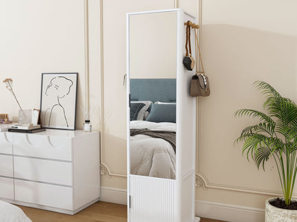 360° Rotating Makeup Cabinet With Full Length Mirror