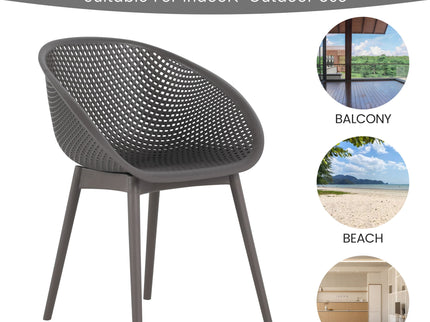 2 Pack Lounge Chair Set & Folding Square Table
