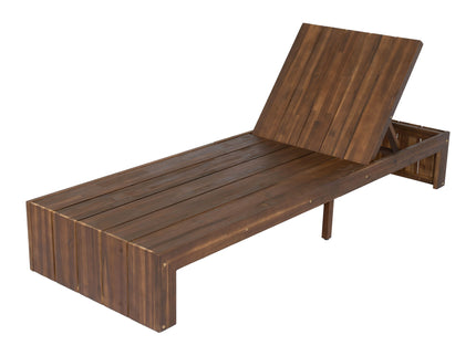 Adjustable Outdoor Chaise Lounge Patio Recliner With Removable Cushion