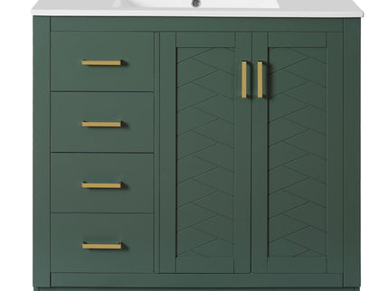 Bathroom Vanity With Sink Combo, Storage Cabinet, Freestanding Set With 3 Drawers & Soft Closing Doors