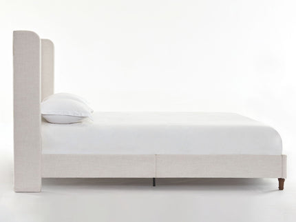 Harper - Tall Headboard Upholstered Bed / High Headboard / Elegant Simplicity / No Box Spring Needed