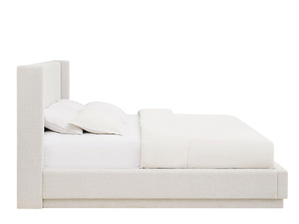 Noir - Upholstered Platform Bed With Wingback Headboard