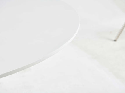 Table Mid-Century Dining Table For 4 - 6 People With Round Table Top, Pedestal Dining Table, End Table Leisure Coffee Table, Cross Leg
