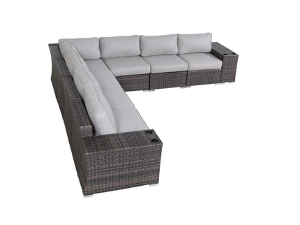 Rattan Sectional Sofa Set With Cushions
