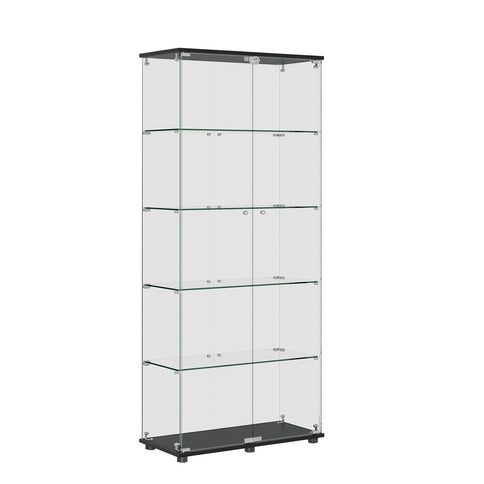 Display Cabinet With Shelf Double Doors And Lock