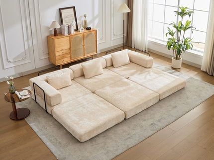 Convertible Floor Sofa Bed, Boneless Modular Sectional Sofa For Living Room