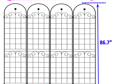 Metal Garden Trellis For Climbing Plants Outdoor Rustproof Plant Support Rose Trellis Netting Trellis