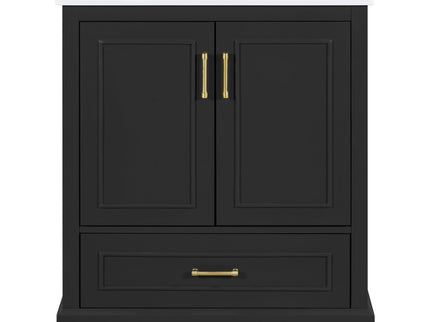 Bathroom Vanity With Sink, 1 Divided Drawer And 2 Soft Close Doors With Double Shelf