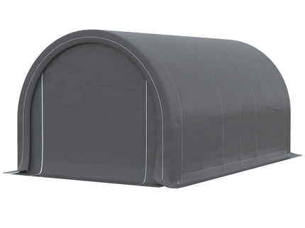 Outsunny - 10' x 16' Carport, Heavy Duty Portable Garage Storage Tent With Large Zippered Door, Anti-Uv Pe Canopy Cover For Car, Truck, Boat, Motorcycle, Bike, Garden Tools, Outdoor Work