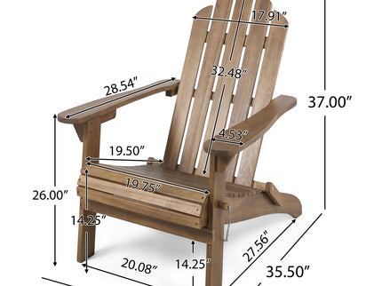 Aurascape - Outdoor Acacia Wood Foldable Adirondack Chair