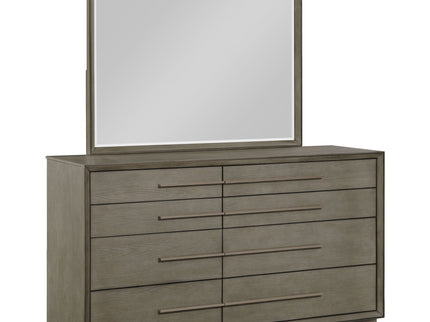 Prescott - 8 Drawer Dresser With Mirror - Brown