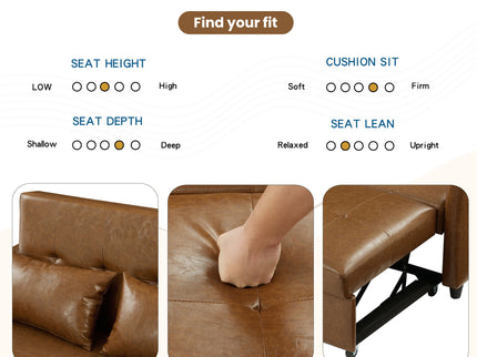 Convertible Sleeper Sofa Bed With 3 USB Ports