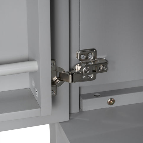 Bathroom Vanity With Ceramic Sink, Soft Close Doors, Flip Drawer, Double Layer Door Shelves