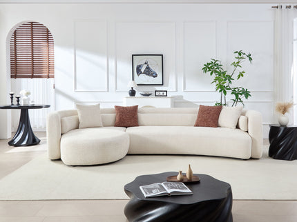 Curved Sectional Sofa, L - Shape Modular Chaise