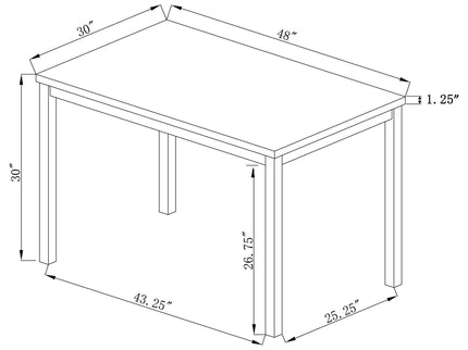 Rectangle Dining Table - Gray